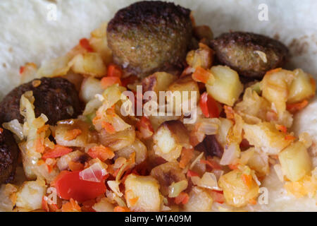 Close up of baked falafel Banque D'Images