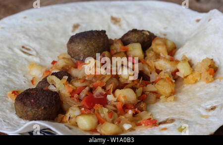 Close up of baked falafel Banque D'Images