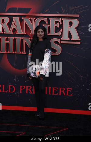 28 juin 2019 - Santa Monica, CA, USA - LOS ANGELES - jan 28 : Kumari au ''Stranger Things'' Saison 3 Première mondiale à la Santa Monica High School le 28 juin 2019 à Santa Monica, CA (crédit Image : © Kay Blake/Zuma sur le fil) Banque D'Images