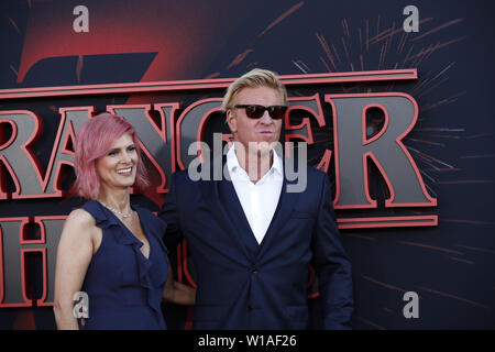 28 juin 2019 - Santa Monica, CA, USA - LOS ANGELES - jan 28 : Hutchonson, Jake Busey Avril au ''Stranger Things'' Saison 3 Première mondiale à la Santa Monica High School le 28 juin 2019 à Santa Monica, CA (crédit Image : © Kay Blake/Zuma sur le fil) Banque D'Images