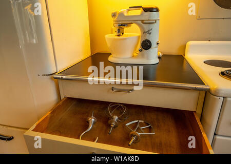 Rose Seidler maison est une ancienne résidence classée au patrimoine national et maintenant house museum situé dans Wahroonga, Sydney, NSW, Australie par Harry Seidler. Banque D'Images