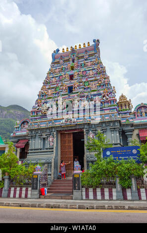 Navasakthi Vinayagar temple hindou Sri, Victoria, Mahé, Seychelles, océan Indien, Afrique Banque D'Images