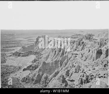 Bad Lands sur Noir's Fork, Uinta County, Wyoming Banque D'Images