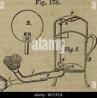 Image d'archive à partir de la page 623 d'un dictionnaire de jardinage moderne. Un dictionnaire de jardinage moderne . dictionaryofmode01john Année : 1847 WAT nous a fixé une tige de laiton, qui est maintenu à sa place par un collier brasé sur le côté du pot. En augmentant, la tige est actionné par le doigt. N° 2 représente les améliorations de la GI, qui consistent en un double inverseur, agissant comme la clé d'une flûte. Au lieu de le ressort d'acier à l'extrémité du levier, une spirale d'un fil de laiton est fixé entre le point du tube, immédiatement avant la vanne, qu'elle s'arrête ; à l'autre extrémité du tube est une rose de convexes coppe Banque D'Images