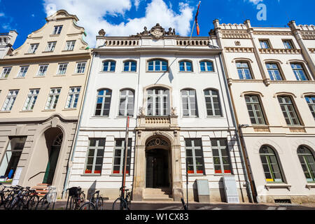 La maison Willy Brandt est un musée et un mémorial dans la ville de Lubeck en Allemagne Banque D'Images