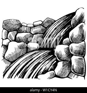 Cascade Mountain rocks. Illustration de Vecteur