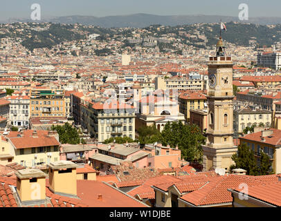 La ville de Nice, France. Panorama de la belle. Banque D'Images