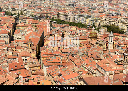 La ville de Nice, France. Panorama de la belle. Banque D'Images