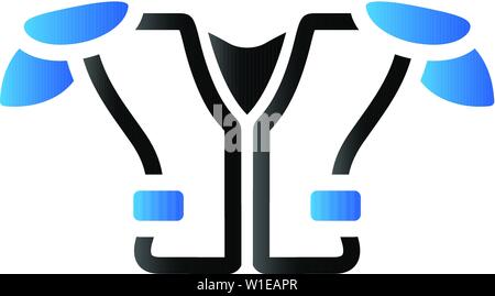 Armure de football icône dans ton duo couleur. La protection de l'organisme Sport Illustration de Vecteur