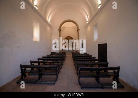 Belle vue de la Chapelle Chrétienne de Nossa Senhora da Graça situé à Sagres, Portugal. Banque D'Images