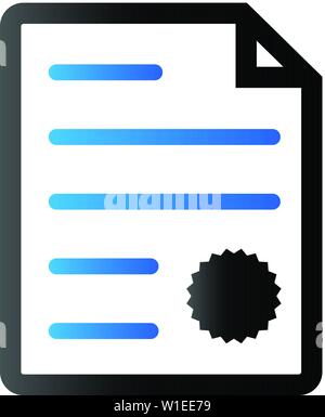 Icône couleur de l'accord. Signature du contrat et poignée de main ...