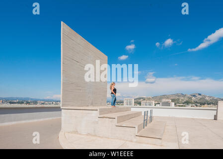 Toit de l'Unite d'habitation, Marseille, Bouches du Rhone, Provence, Provence-Alpes-Côte d'Azur, France, Europe Banque D'Images