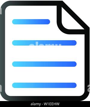 Format de fichier texte dans l'icône de couleur ton duo. Présentation du rapport du Bureau Illustration de Vecteur