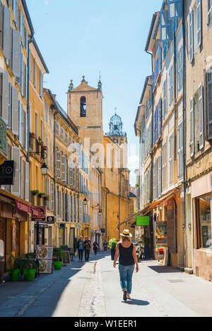 Rues d'Aix en Provence, Bouches du Rhone, Provence, Provence-Alpes-Côte d'Azur, France, Europe Banque D'Images