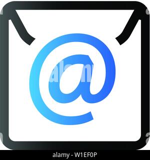 Icône e-mail dans ton duo couleur. Message enveloppe ouverte Illustration de Vecteur