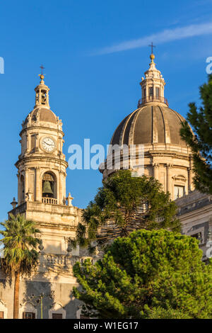 La Cathédrale de Catane, Catane, Sicile, Italie, Europe Banque D'Images