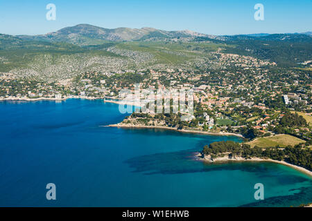 Vue sur Cassis, Bouches du Rhone, Provence, Provence-Alpes-Côte d'Azur, d'Azur, France, Europe, Méditerranée Banque D'Images