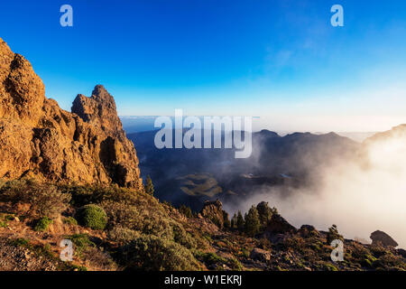 Pico de las Nieves, 1949m, point le plus élevé dans la région de Gran Canaria, Gran Canaria, Îles Canaries, Espagne, Europe, Atlantique Banque D'Images