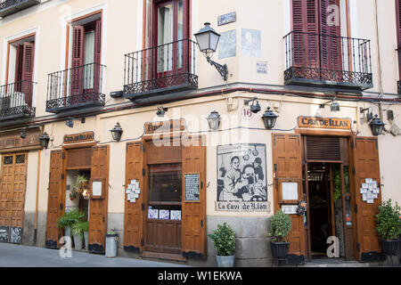 La Cava de Illan Restaurant, Cava Baja Street ; Madrid ; Espagne Banque D'Images
