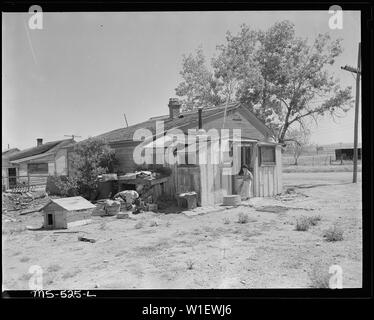 Accueil de Manuel Alcala, mineur, vivant en société de projet d'habitation. Carburant, Société nationale mine Monarch, Broomfield, Colorado, Boulder Comté. Banque D'Images