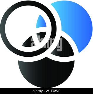 Les roues de couleur icône dans ton duo couleur. Vector illustration. Illustration de Vecteur