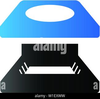 L'impression l'icône loupe en duo la couleur tonale. Illustration de Vecteur