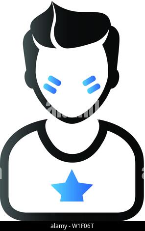 Les fans de football avatar icône dans ton duo couleur. Spectator Sport fans Illustration de Vecteur