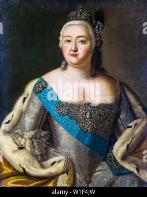 L'Impératrice Elisabeth Petrovna de Russie, 1709-1762, portrait peinture, 1720-1799 Banque D'Images