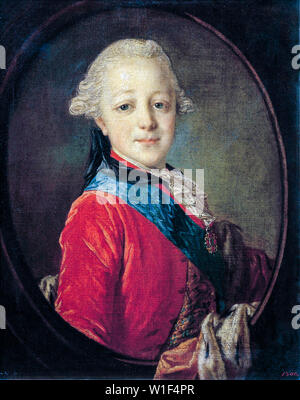 L'empereur Paul I de Russie (1754-1801) comme enfant, portrait peint par Fyodor Rokotov, 1761 Banque D'Images