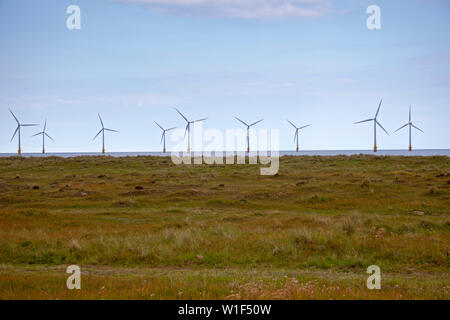 Scroby Sands windfarm, Great Yarmouth, England, UK Banque D'Images