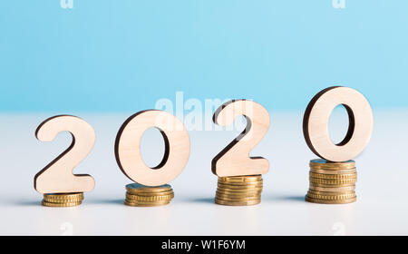 La croissance de l'épargne personnelle pour la nouvelle année 2020 Banque D'Images