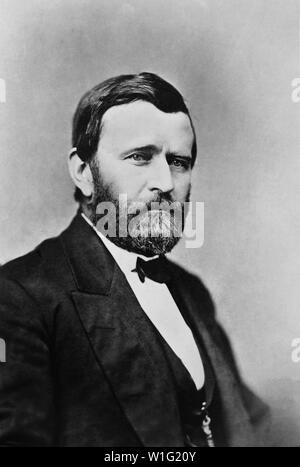 Ulysses S. Grant (1822-85), 18e président des États-Unis 1869-77, général de l'Armée de l'Union pendant la guerre civile américaine, Tête et épaules Portrait, 1870 Banque D'Images