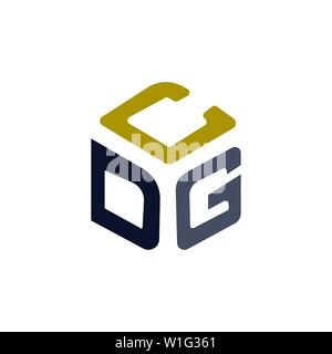 Lettre du logo et de la marque CDG.vector graphic design. Utile comme icône de l'application, l'alphabet combinaison, clip-art, et etc. Illustration de Vecteur