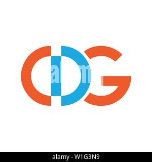 Lettre du logo et de la marque CDG.vector graphic design. Utile comme icône de l'application, l'alphabet combinaison, clip-art, et etc. Illustration de Vecteur