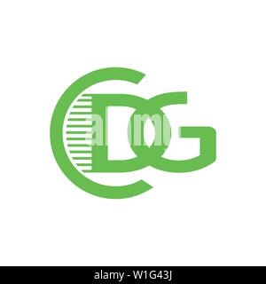 Lettre du logo et de la marque CDG.vector graphic design. Utile comme icône de l'application, l'alphabet combinaison, clip-art, et etc. Illustration de Vecteur