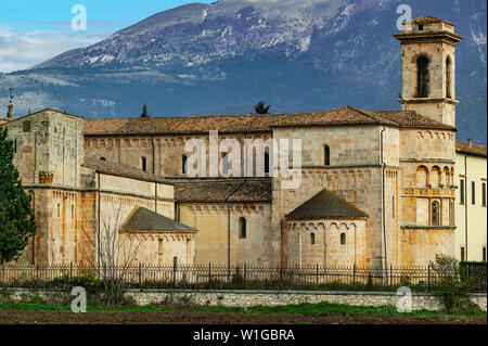 Cathédrale de Valvense de San Pelino, Corfinio. Abruzzes, Italie, Europe Banque D'Images