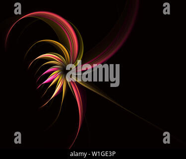Spirale magique des fleurs. Abstract fractal. Fractal Art fond pour la conception créative et la décoration. Illustration par ordinateur Banque D'Images