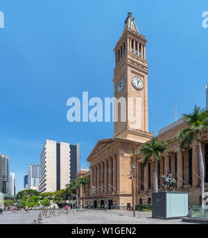 L'Hôtel de ville de Brisbane, King George Square, Brisbane, Queensland, Australie Banque D'Images