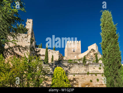 Fortaleza de la Mota, forteresse maure, 13e siècle, à Alcala la Real, province de Jaén, Andalousie, Espagne Banque D'Images