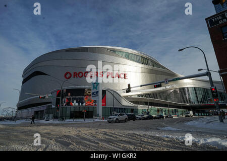 Rogers Place. L'utilisation multi-indoor arena. Edmonton, Alberta, Canada. Banque D'Images