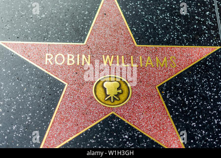 LA, USA - 30 OCTOBRE 2018 : Robin Williams décédé étoile sur le hollywood hall of fame Banque D'Images