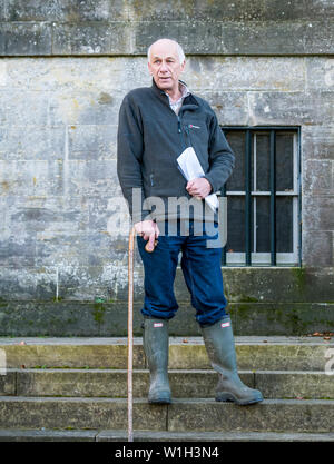 Lancement du partenariat écossais contre la criminalité rurale (SPARC) pour lutter contre les attaques de bétail par les chiens, Penicuik Estate, Midlothian avec le propriétaire Sir Robert Clerk Banque D'Images