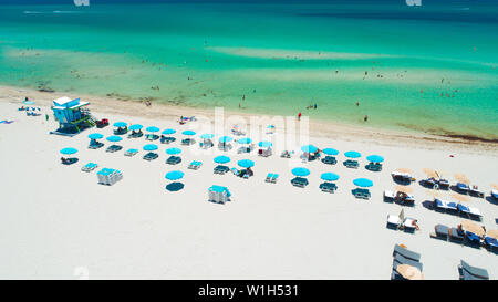 Vue aérienne de Miami Beach. La Floride. USA. Banque D'Images