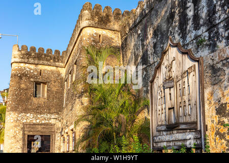 Stone Town , Zanzibar-February 28, 2019 : Le Vieux Fort Ngome Kongwe Banque D'Images