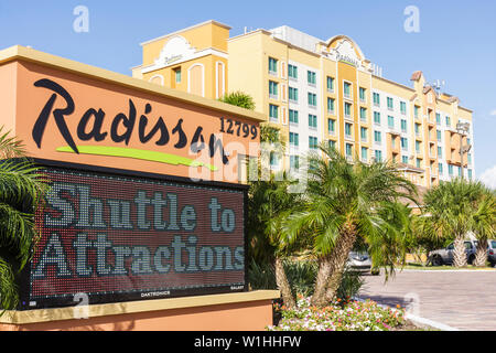 Orlando Florida,Buena Vista,Radisson,hôtel,famille familles parents enfants enfants,suites,industrie hôtelière,entreprise internationale,extérieur,f Banque D'Images