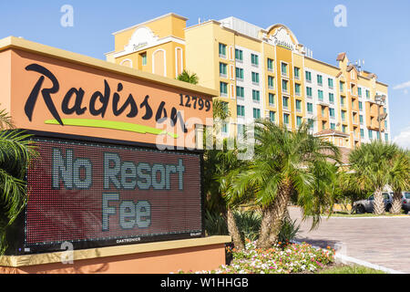 Orlando Florida,Buena Vista,Radisson,hôtel,famille familles parents enfants enfants,suites,industrie hôtelière,entreprise internationale,extérieur,f Banque D'Images