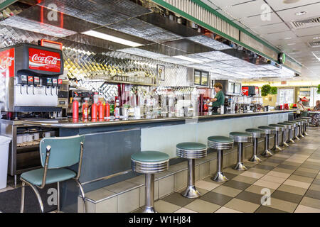 Florida Highlands County,Sebring,US Highway route 27,Sebring Diner,nostalgie,dîner,restaurant restaurants restauration café cafés,service,cuisine,Amer Banque D'Images