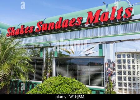 Florida Highlands County,Sebring,US Highway route 27,Sebring Diner,nostalgie,dîner,restaurant restaurants restauration café cafés,service,cuisine,Amer Banque D'Images