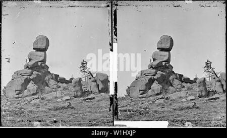 L'étude de roche, chef de Crow Creek. Comté de Laramie, Wyoming Banque D'Images