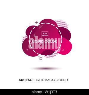 Résumé Cadre en liquide avec bannière et Logo marque mise Illustration de Vecteur